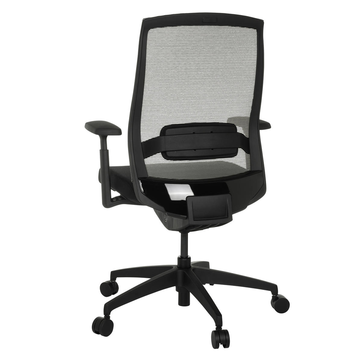 OTOČNÁ ŽIDLE, síťovina, černá - černá, Moderní, textil/plast (65/95 - 103/70cm) - MID.YOU