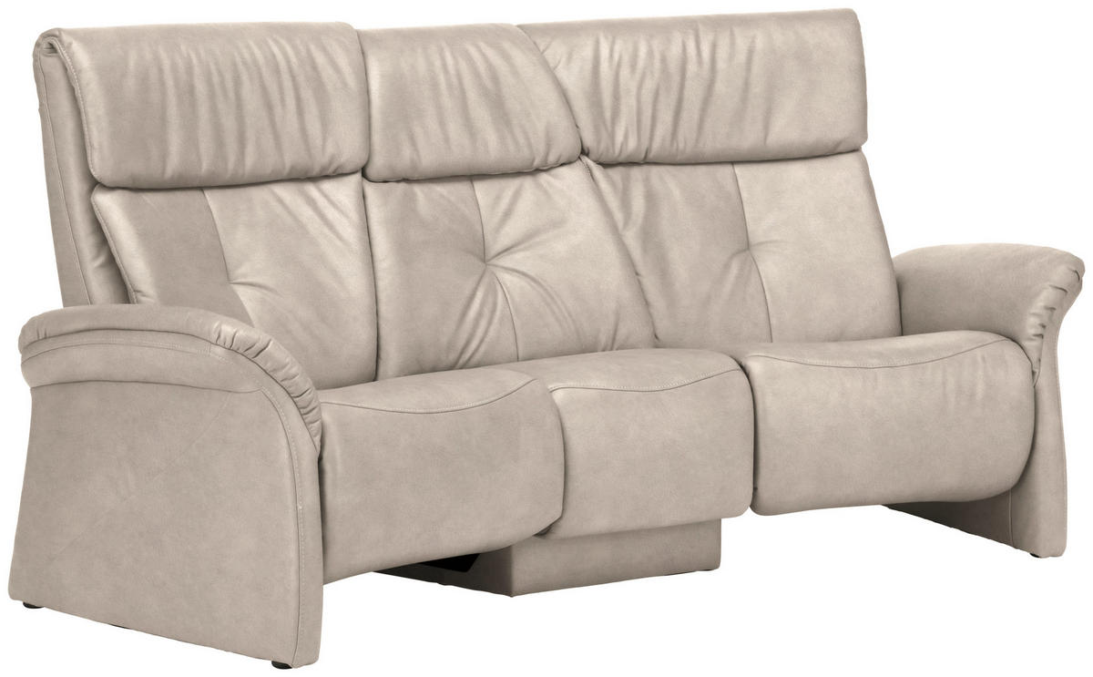 TRAPEZSOFA in Echtleder Hellbraun  - Hellbraun/Naturfarben, KONVENTIONELL, Leder/Holz (208/103/105cm) - Himolla Komfortklass