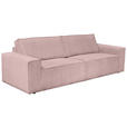 3-SITZER-SOFA Cord Altrosa - Schwarz/Altrosa, KONVENTIONELL, Kunststoff/Textil (248/76/95cm) - Carryhome