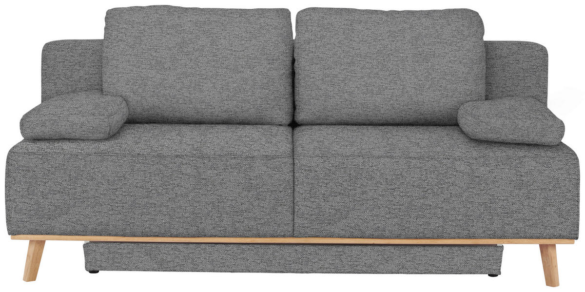 BOXSPRINGSOFA Carla in Grau Skandinavisch  - Grau, Design, Holz/Textil (203/97/107cm) - Dieter Knoll