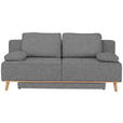 BOXSPRINGSOFA Carla  mit Stoffauswahl, Rücken echt Grau  - Grau, Design, Holz/Textil (203/97/107cm) - Dieter Knoll