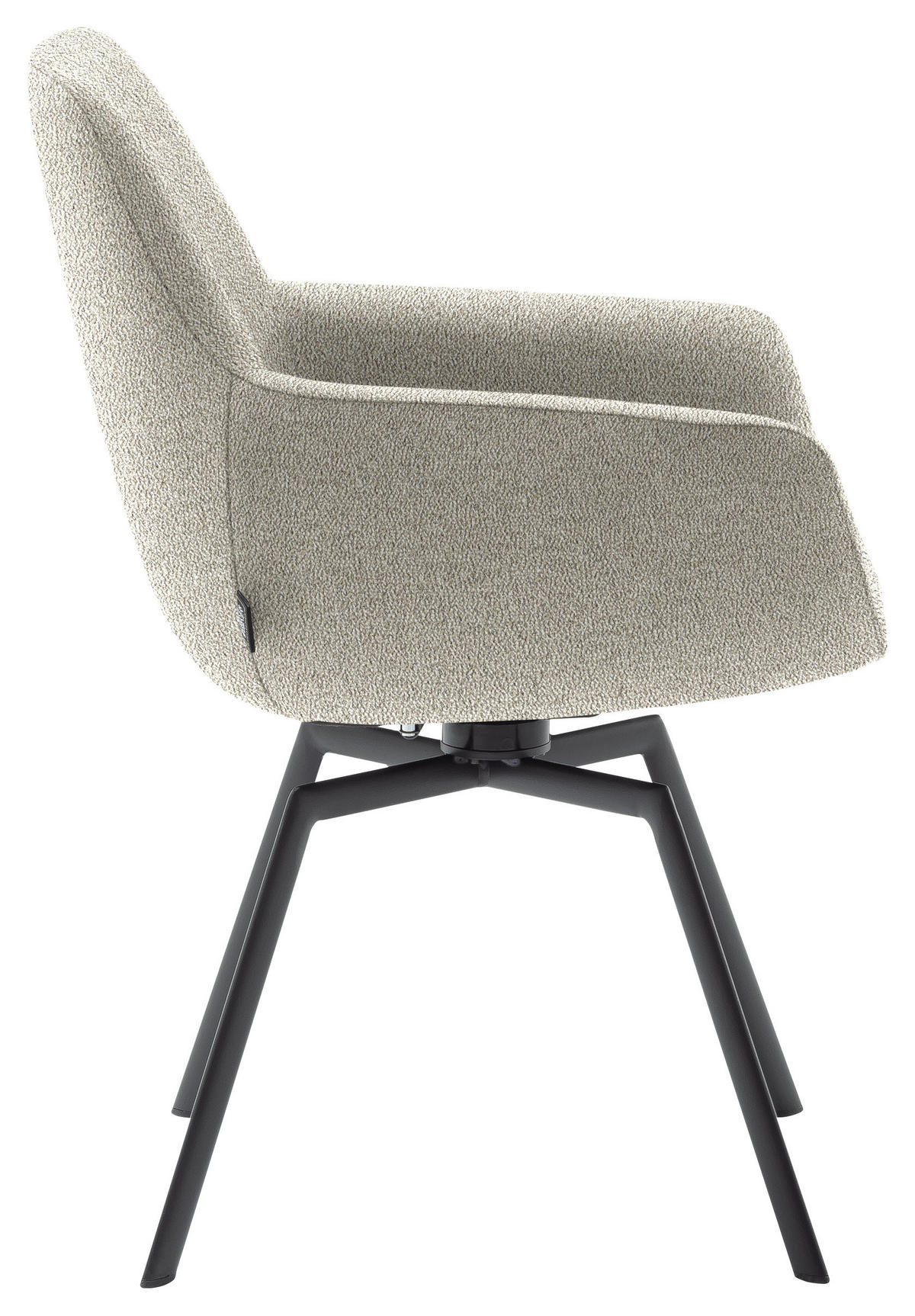 ARMLEHNSTUHL  Lederauswahl, Stoffauswahl, Gestellauswahl Struktur  - Anthrazit/Beige, Design, Textil/Metall (58/87/64cm) - Schöner Wohnen