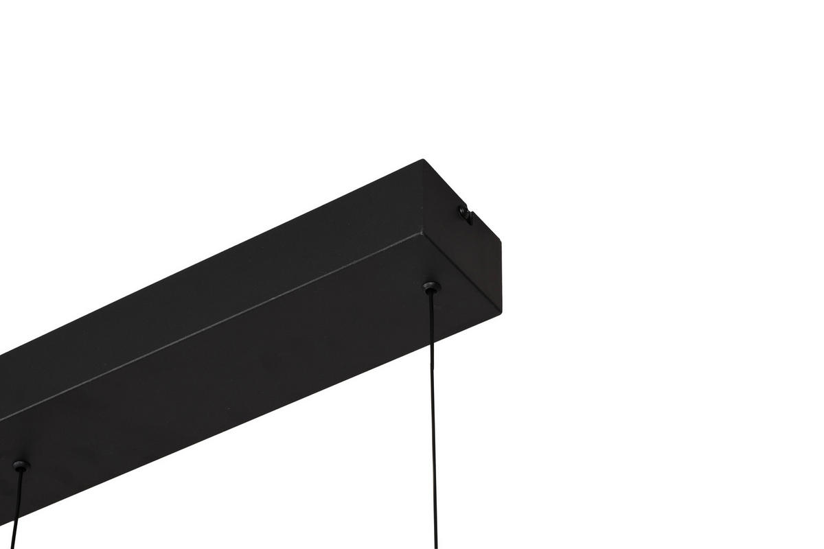 LED-HÄNGELEUCHTE Nusakan 128/16/150 cm  - Schwarz, Design, Glas/Kunststoff (128/16/150cm) - Novel