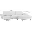 ECKSOFA in Webstoff Dunkelbraun  - Eichefarben/Dunkelbraun, Design, Holz/Textil (282/175cm) - Carryhome