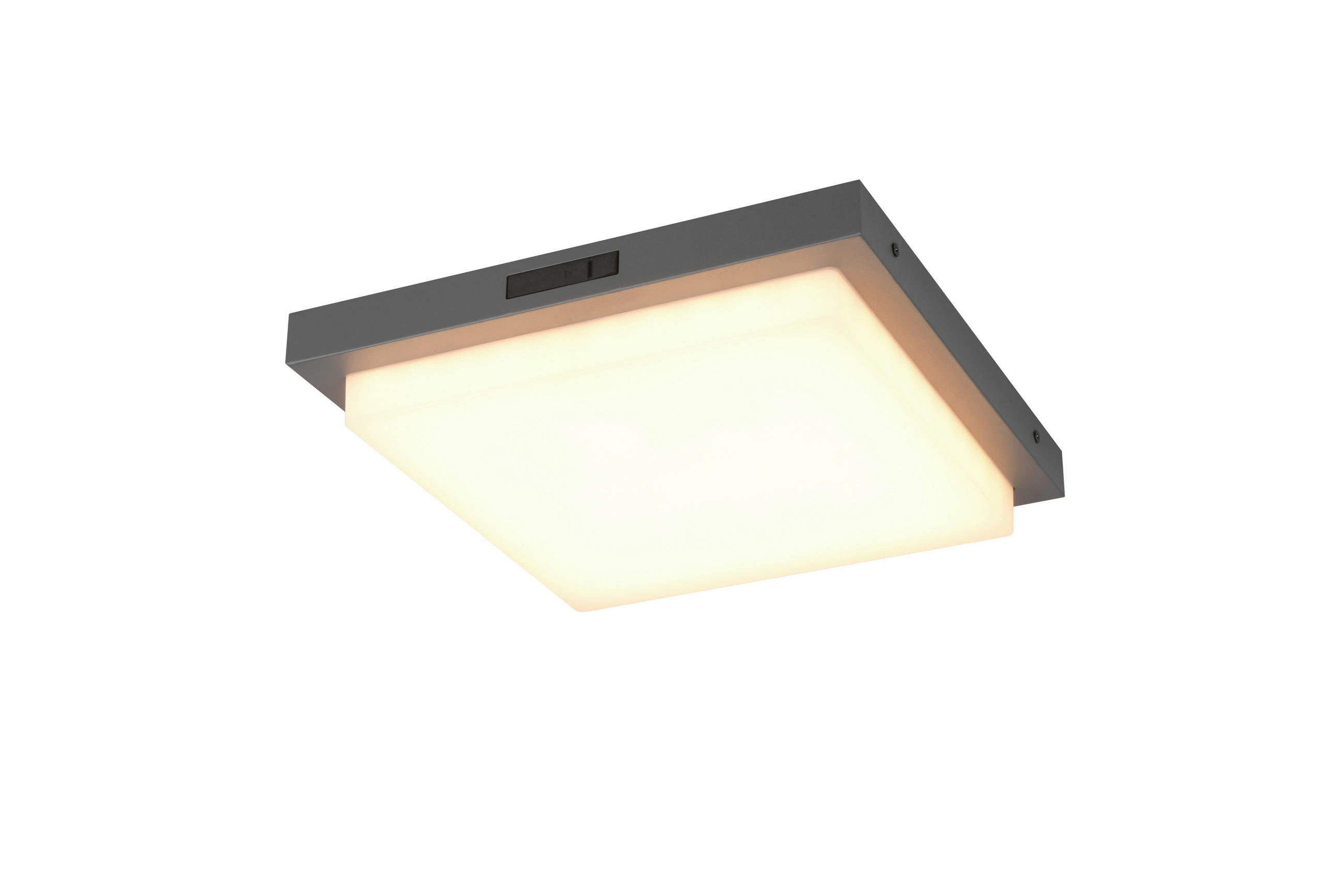 AUßENDECKENLEUCHTE 30/5,7/30 cm   - Anthrazit/Weiß, Basics, Kunststoff/Metall (30/5,7/30cm)