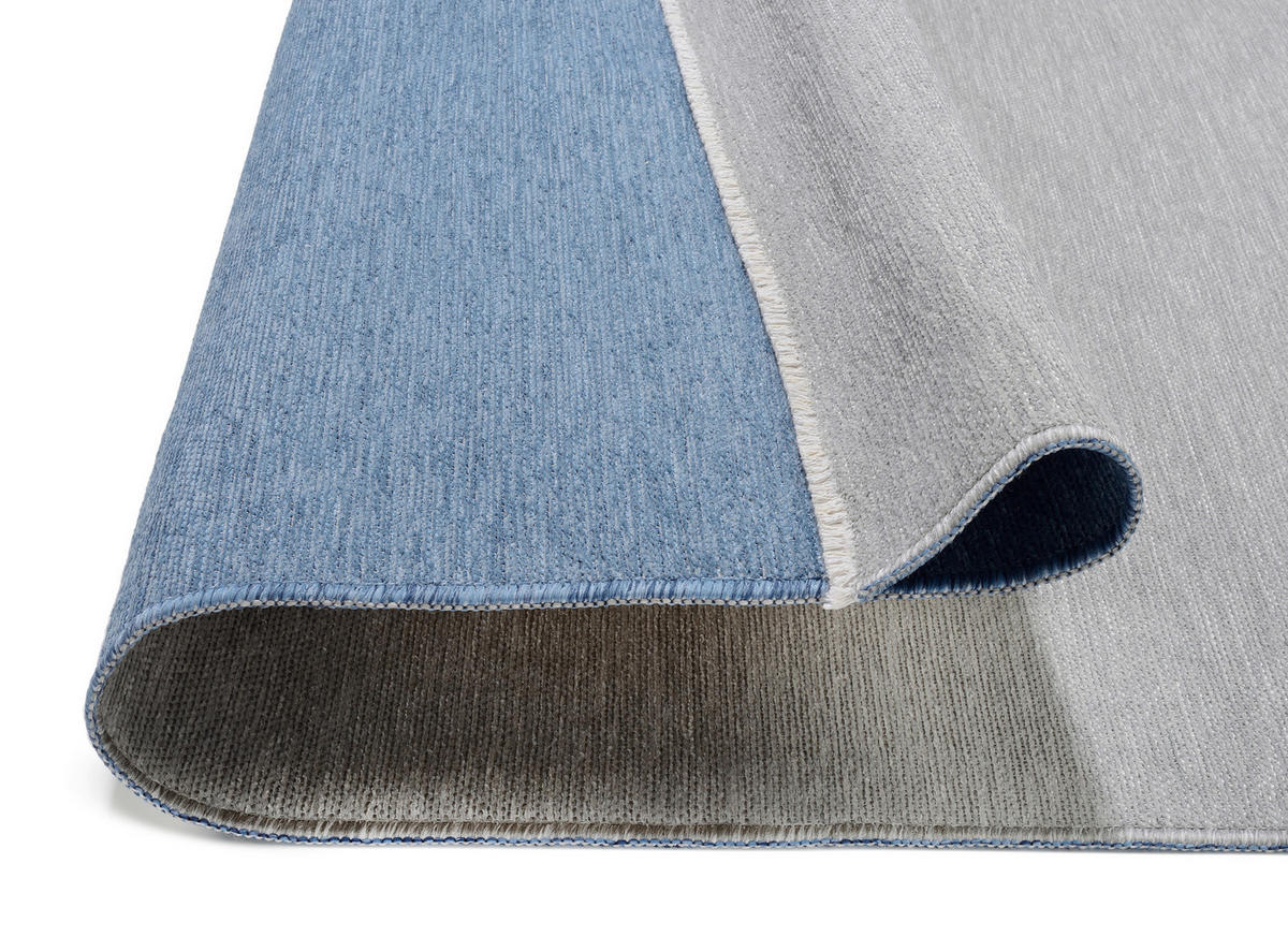 Chic: NOVEL Flachwebeteppich ( 65/130 cm Blau, Grau  - Blau/Grau, Design, Textil (65/130cm) - Novel