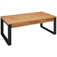 KONFERENČNÍ STOLEK, přírodní barvy, černá, dřevo, kov, 115/60/42 cm - černá/přírodní barvy, Design, kov/dřevo (115/60/42cm) - MID.YOU