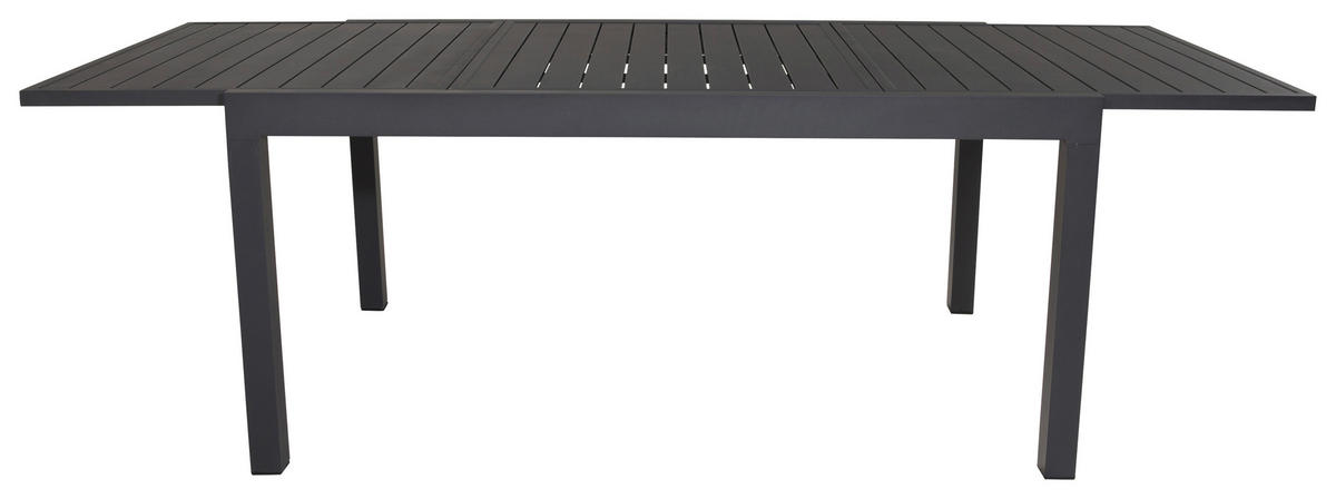 GARTENTISCH Metall Schwarz rechteckig  - Schwarz, KONVENTIONELL, Metall (160/100/75cm) - Gardenson