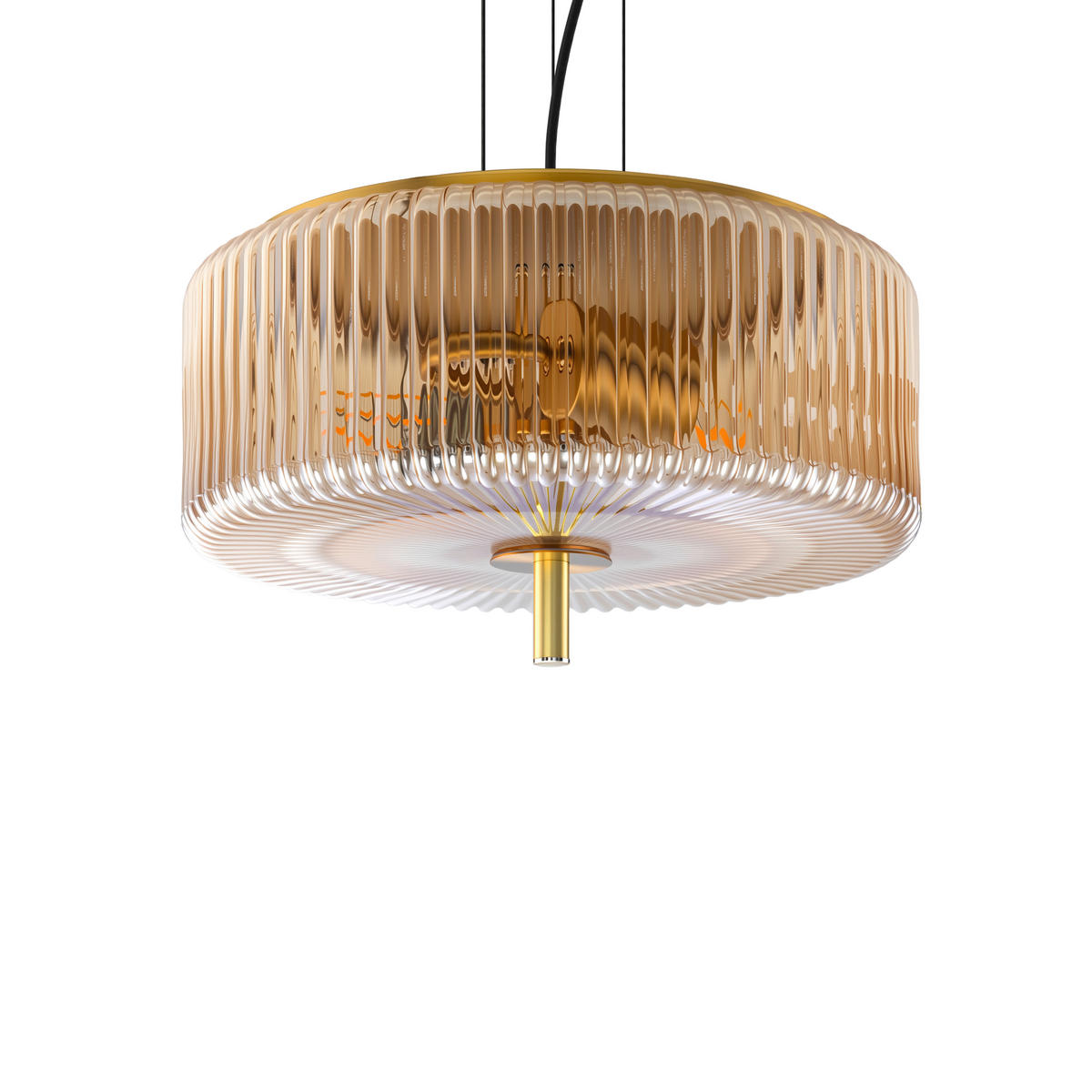 HÄNGELEUCHTE 30/120 cm  - Bernsteinfarben, Trend, Glas/Metall (30/120cm) - Collet's Monde