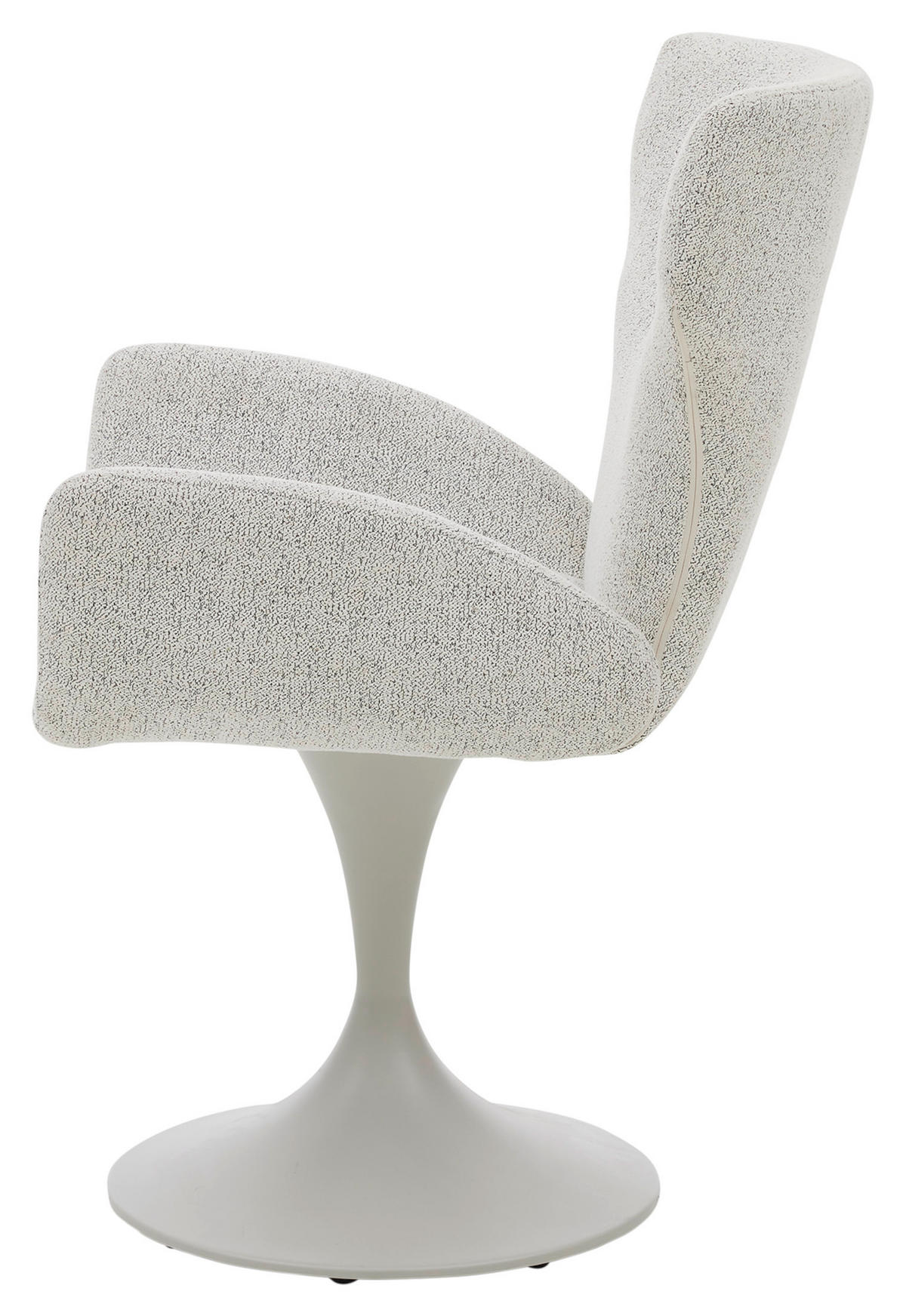 ARMLEHNSTUHL  , Typenauswahl, Sitzfläche 360° drehbar, inklusive Armlehnen, automatische Rückholfunktion  , Bouclé  ,  - Champagner/Grau, Design, Textil/Metall (65/93/68cm) - Musterring