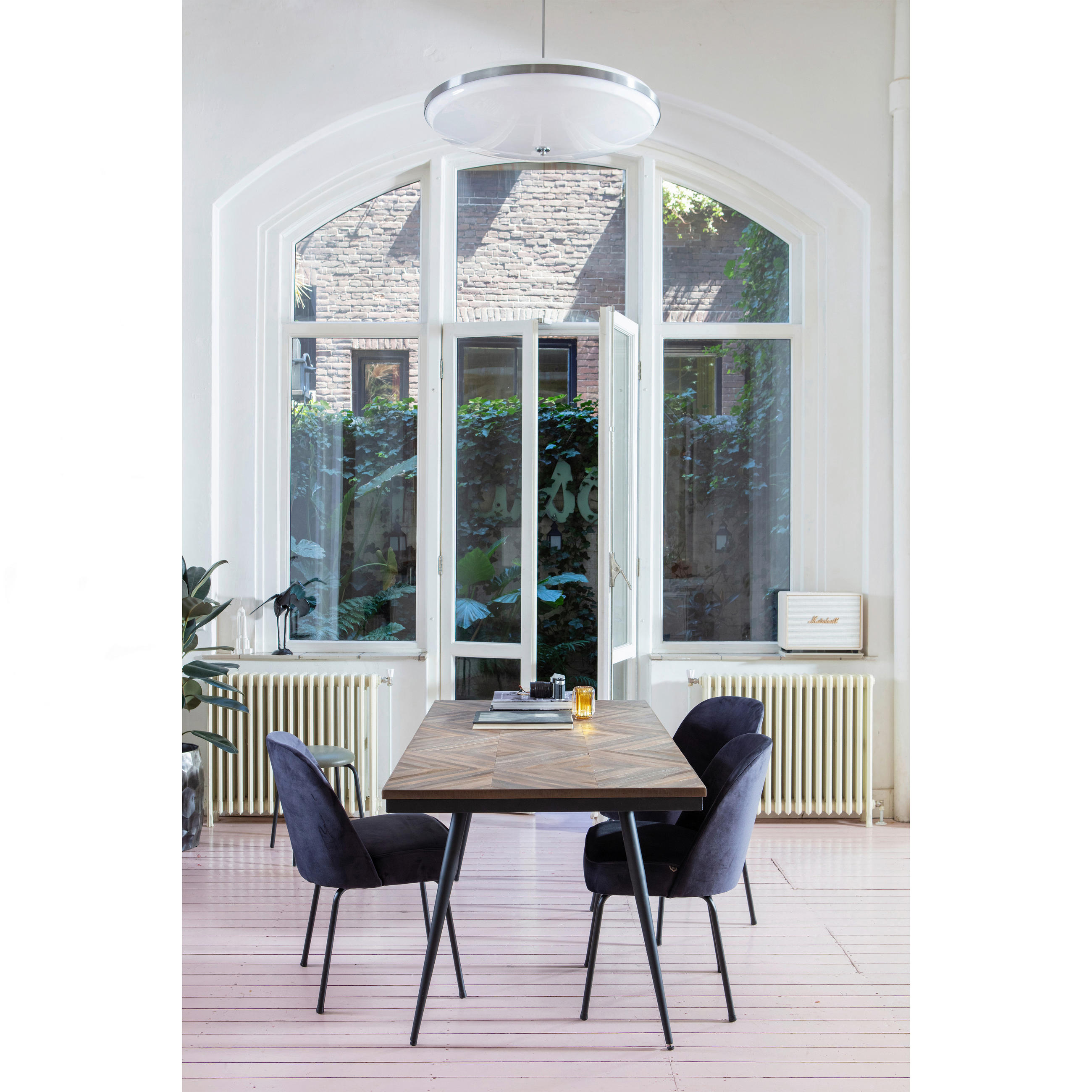 ESSTISCH Teakholz massiv rechteckig Teakfarben  - Schwarz/Teakfarben, Design, Holz/Metall (180/90/76cm) - Livetastic