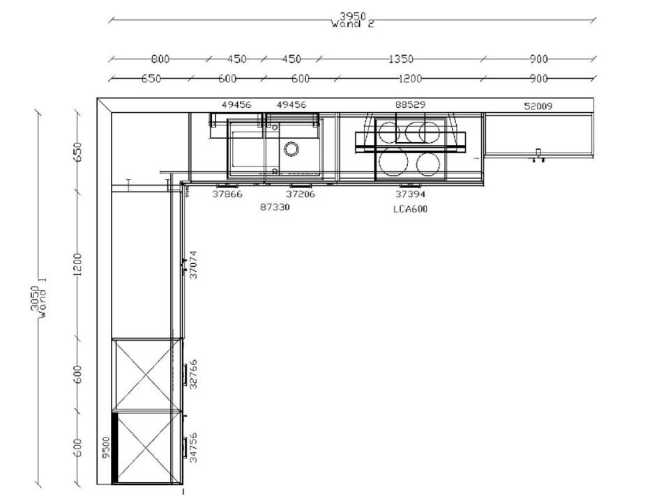 EINBAUKÜCHE 615  - Schwarz/Grau, Design, Holzwerkstoff/Metall (305/395cm) - Nobilia