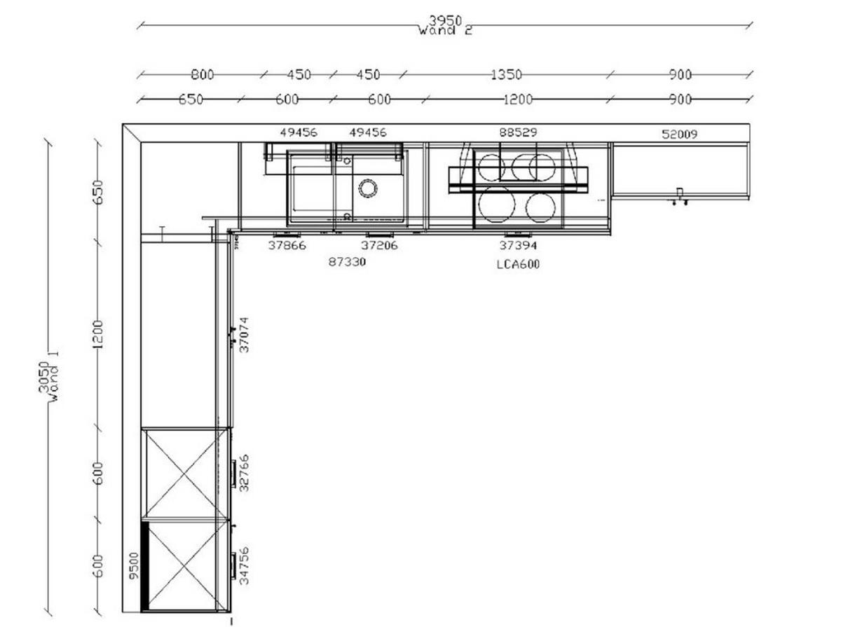 EINBAUKÜCHE 615  - Schwarz/Grau, Design, Holzwerkstoff/Metall (305/395cm) - Nobilia