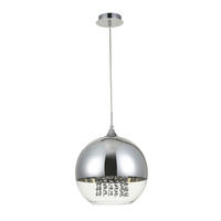PENDELLEUCHTE Pendant 30/30/28 cm   - Transparent/Nickelfarben, Trend, Glas/Metall (30/30/28cm) - MAYTONI