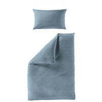 BETTWÄSCHE Seersucker 155/220 cm  - Blau, Basics, Textil (155/220cm) - Bierbaum