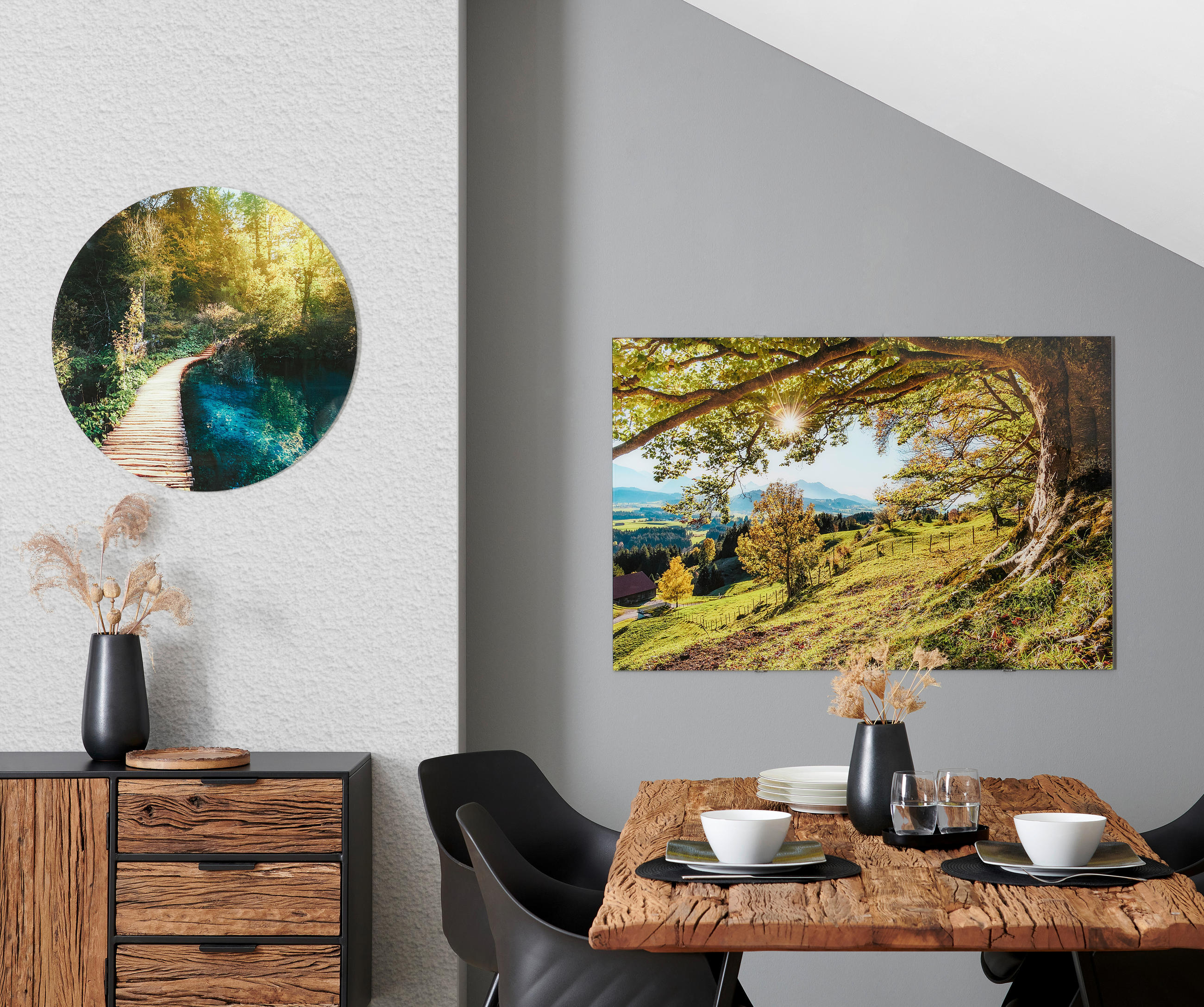 GLASBILD 120/80 cm  - Multicolor, Basics, Glas (120/80cm) - Monee