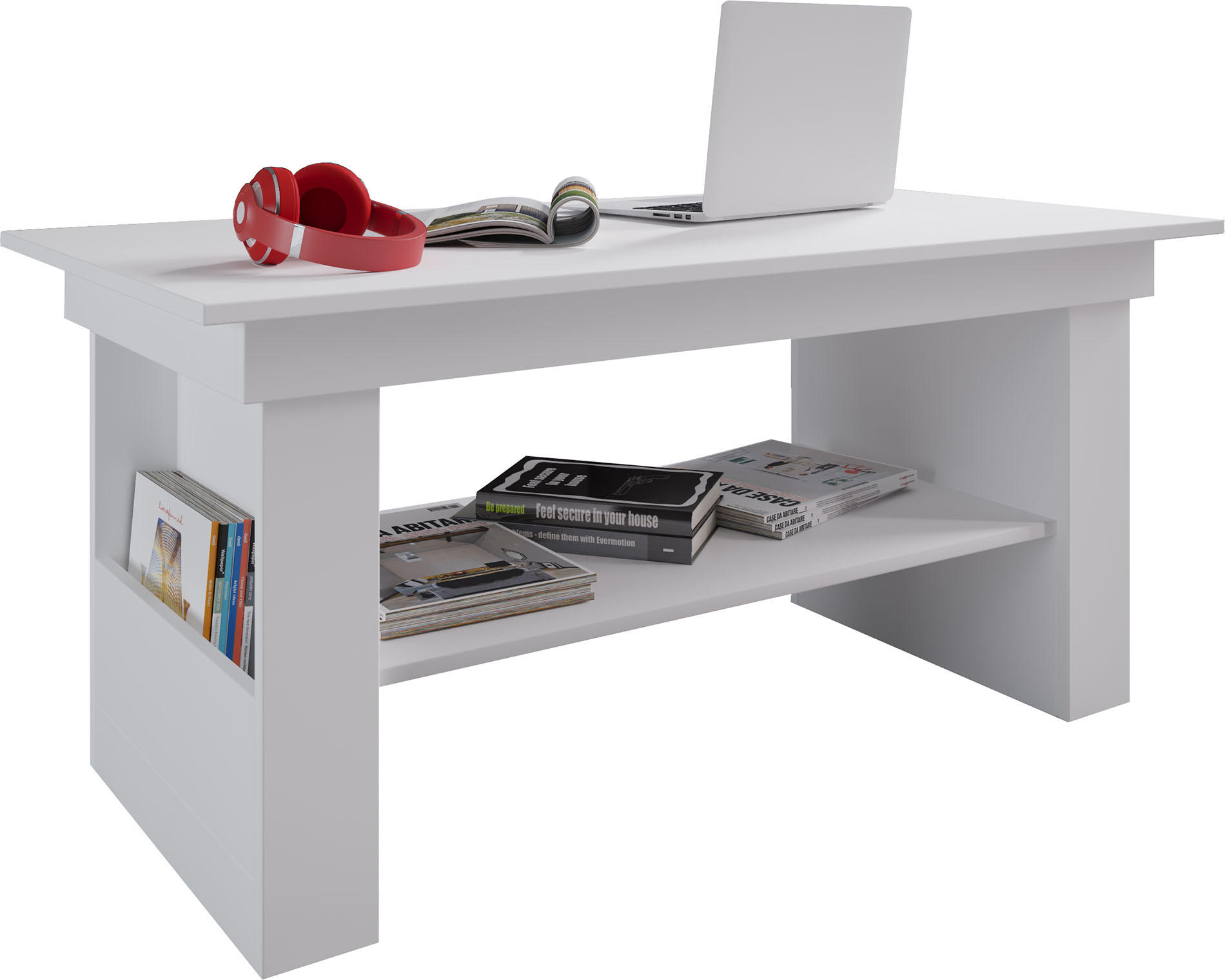 Mid.you Couchtisch Weiß 115x52.5x65 cm