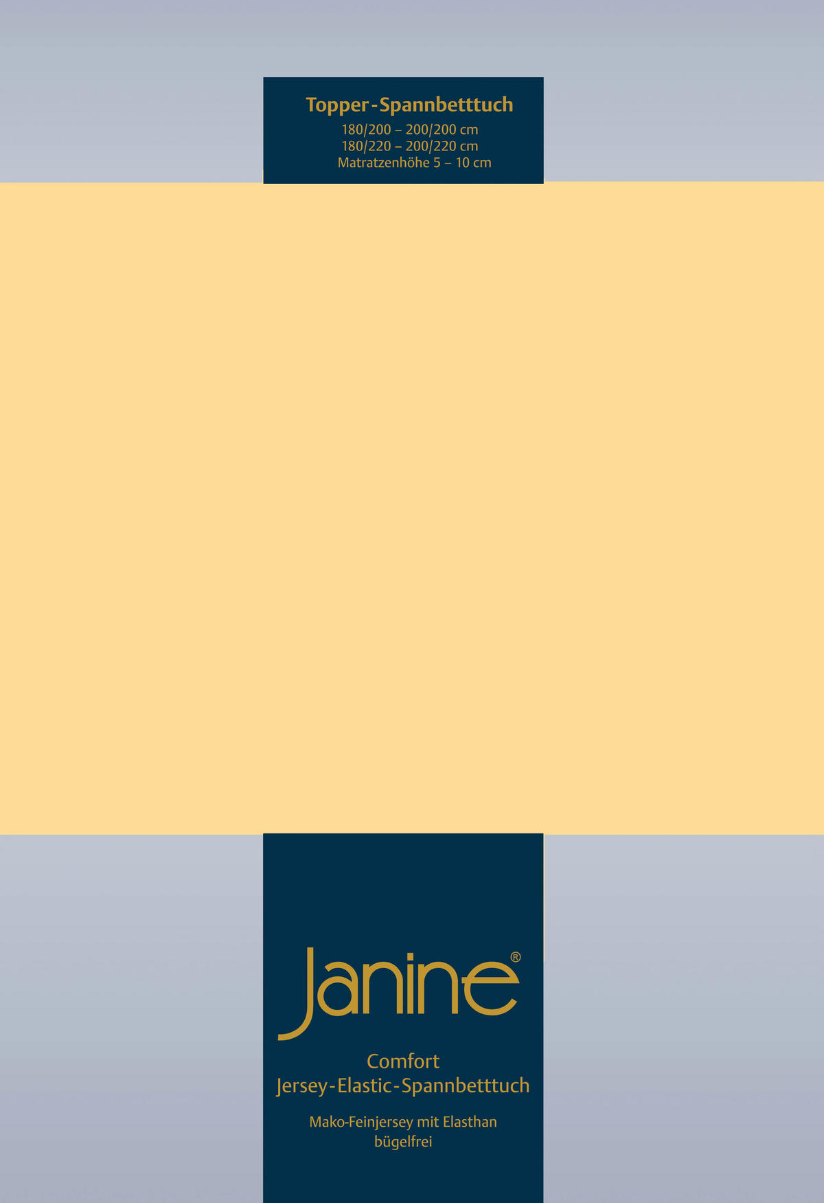 TOPPER-SPANNBETTTUCH Jersey  - Hellgelb, Basics, Textil (200/200/10cm) - Janine