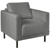 FÅTÖLJ i trä, metall, textil grå  - svart/grå, Design, metall/trä (78/78/85cm) - Pure Home Comfort
