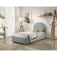 KINDER-/JUNIORBETT - Naturfarben/Grün, ROMANTIK / LANDHAUS, Holz/Textil (90/200cm) - Vipack