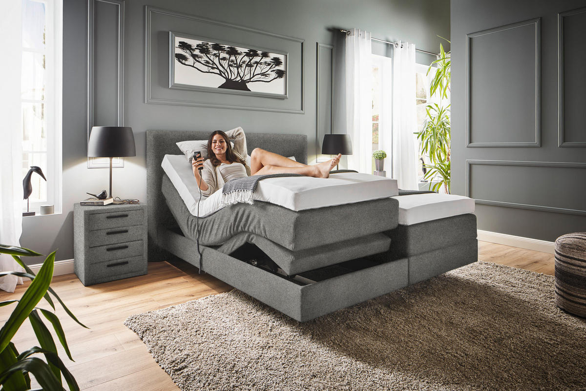 BOXSPRINGBETT 160/200 cm  in Taupe  - Taupe, Konventionell, Holz/Textil (160/200cm) - Dieter Knoll