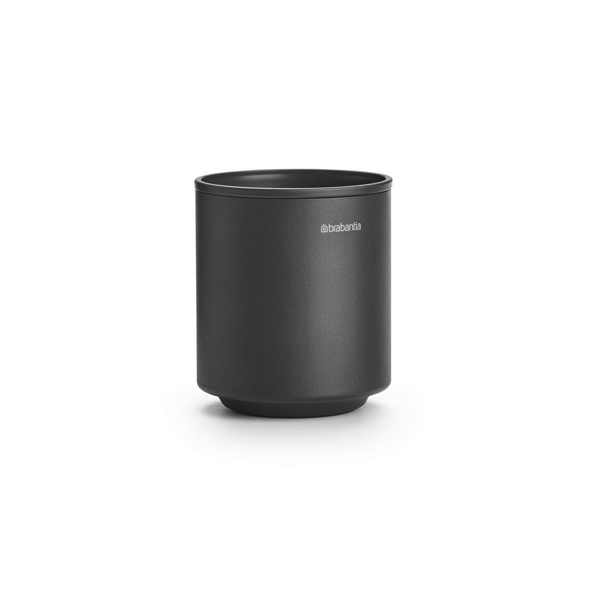 LONČEK ZA ZOBNE ŠČETKE - siva, Basics, kovina/umetna masa (8.1/9.4/8.1cm) - Brabantia