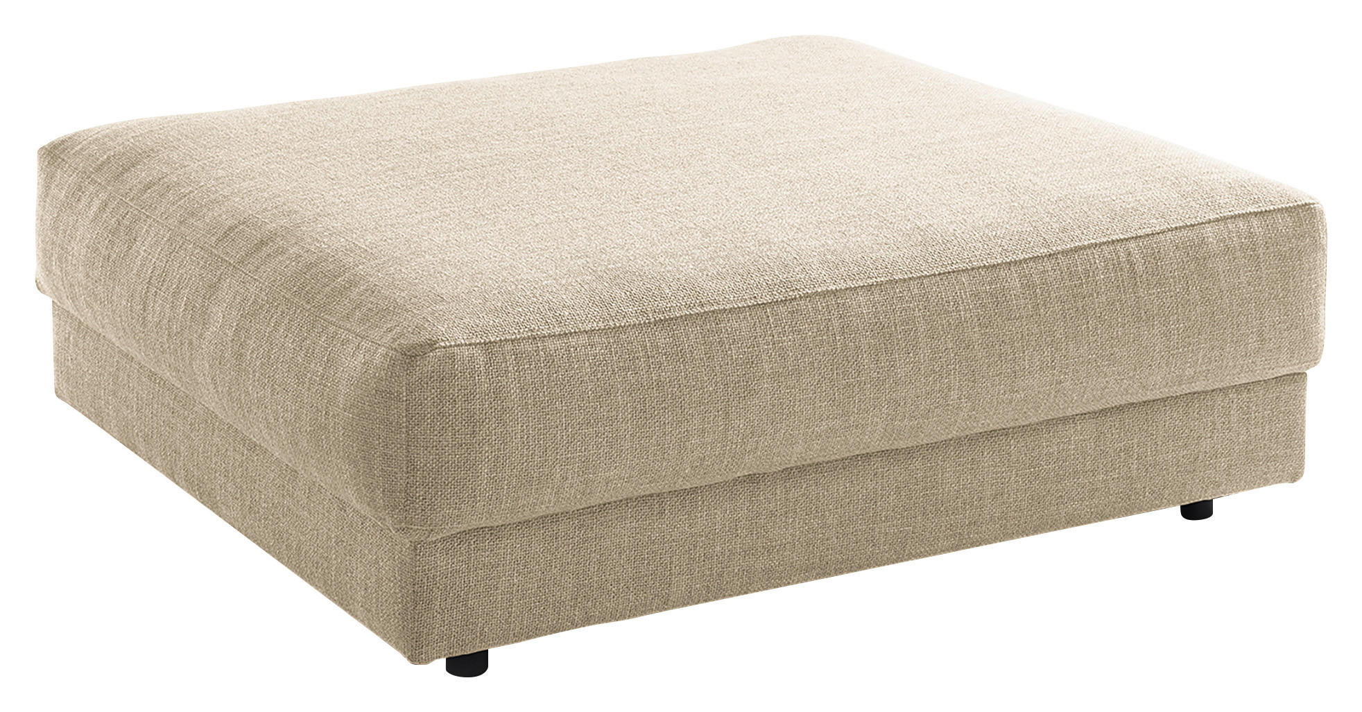 HOCKER in Textil Beige  - Beige/Schwarz, Design, Kunststoff/Textil (105/38/117cm) - home24