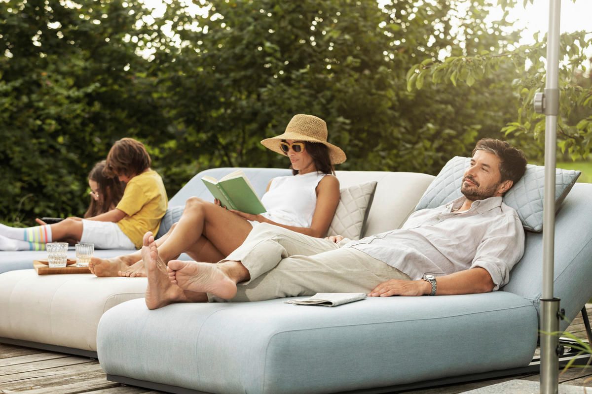 SONNENLIEGE 90/33/213 cm  - Anthrazit/Silberfarben, Basics, Kunststoff/Textil (90/33/213cm) - Kettler