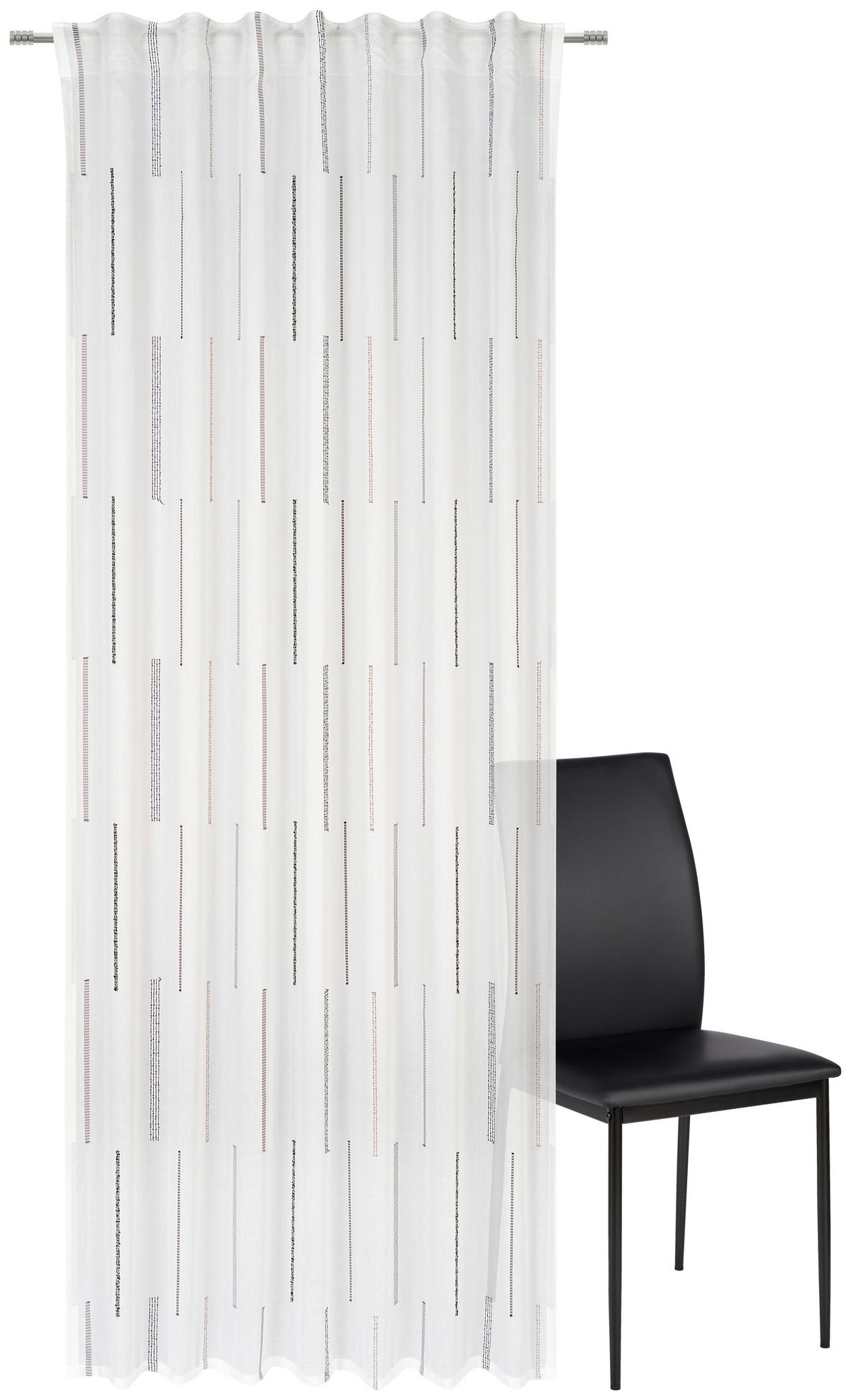 FERTIGVORHANG halbtransparent  - Anthrazit, KONVENTIONELL, Textil (140/245cm) - Esposa