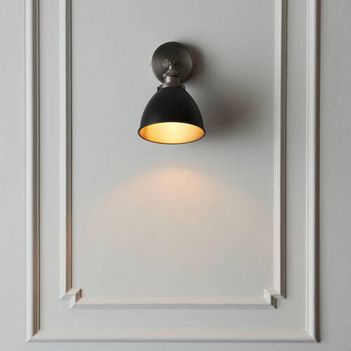 WANDLEUCHTE Endon Franklin 15/22.5/23 cm   - Zinkfarben/Schwarz, Basics, Metall (15/22.5/23cm) - ENDON