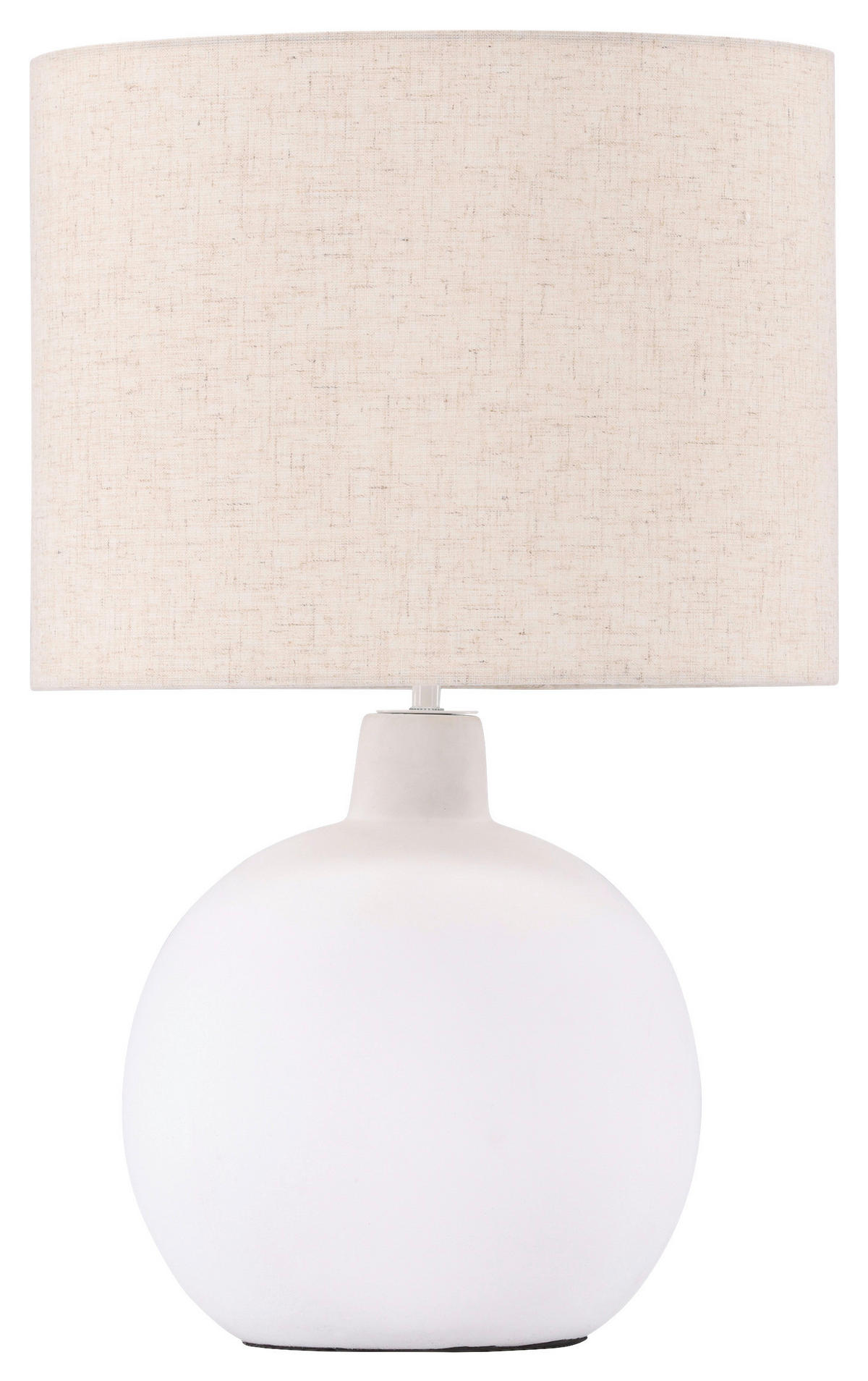 TISCHLEUCHTE 32/51/32 cm   - Beige/Weiß, Basics, Textil/Stein (32/51/32cm) - P & B