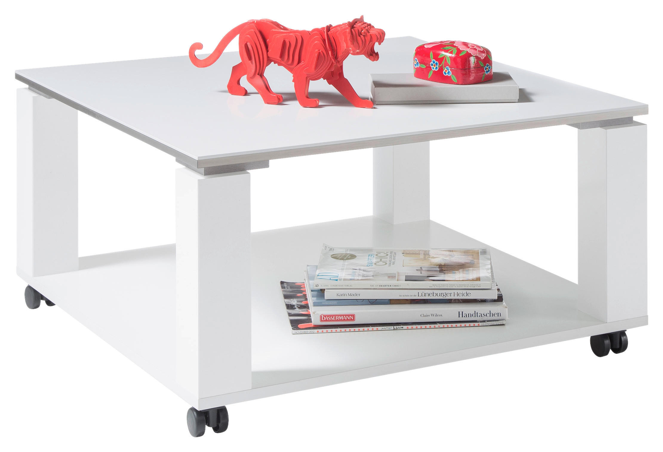 KLUB STOČIĆ  bela  - bela, Moderno, pločasti materijal (76/76/41cm) - Livetastic