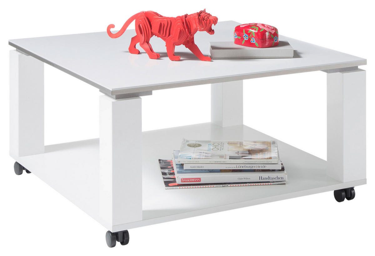 KLUB STOČIĆ  bela  - bela, Moderno, pločasti materijal (76/76/41cm) - Livetastic