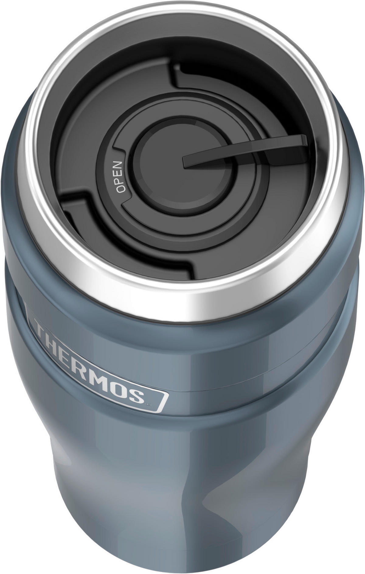 THERMOBECHER Stainless King 0,47 L  - Dunkelgrau, Metall (0.47l) - Thermos