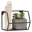WANDREGAL 20/16/16 cm  - Schwarz, Trend, Metall (20/16/16cm) - Landscape