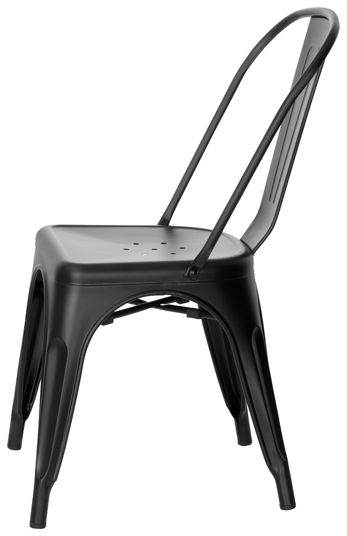 STUHL  in Stahl Metall  - Schwarz, Basics, Metall (44/84/54cm) - MID.YOU
