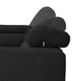 ECKSOFA  in Mikrofaser Anthrazit  207/301 cm  - Anthrazit/Schwarz, Design, Textil/Metall (207/301cm) - Xora