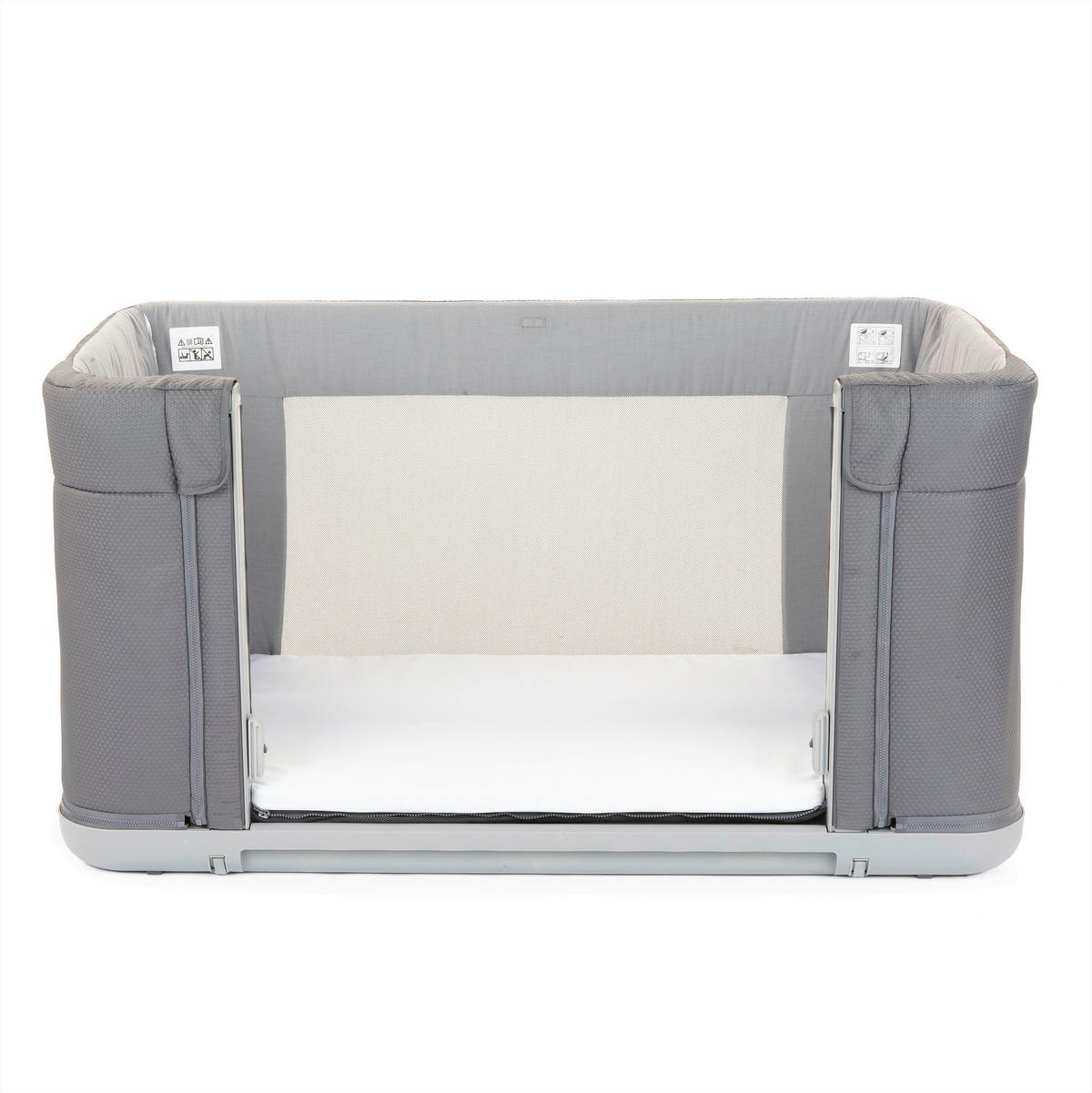 BEISTELLBETT NEXT2ME FOREVER  - Grau, Basics, Textil/Metall (121/91,1/73,8cm) - Chicco