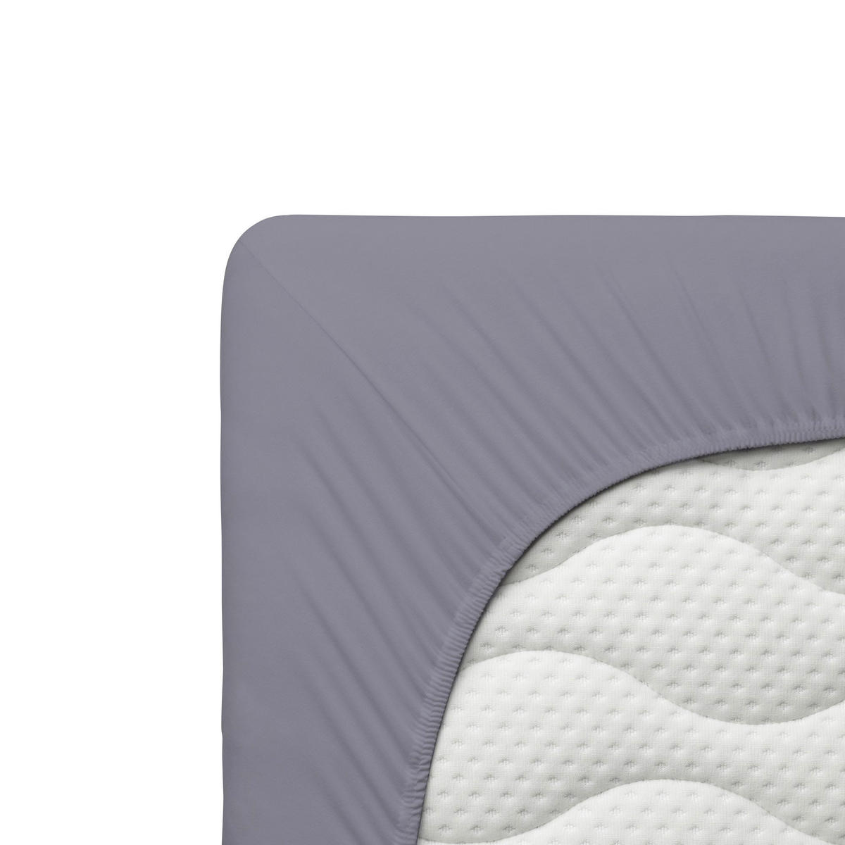 SPANNLEINTUCH 140-160/200-220 cm Jersey  - Grau, Basics, Textil (140-160/200-220cm) - Schlafgut