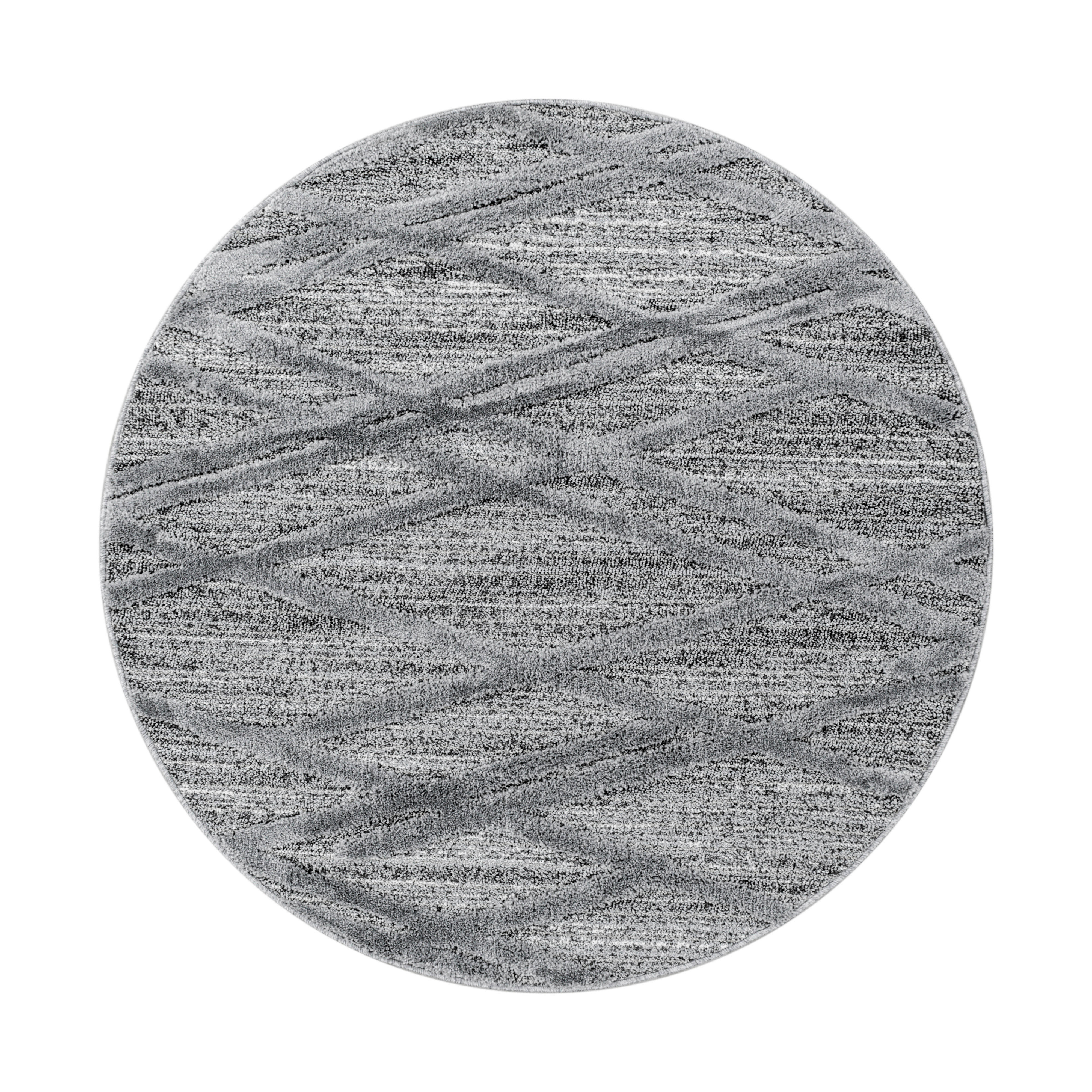 VÄVD MATTA 80 cm Pisa 4706 grau  - grå, Klassisk, textil (80cm)
