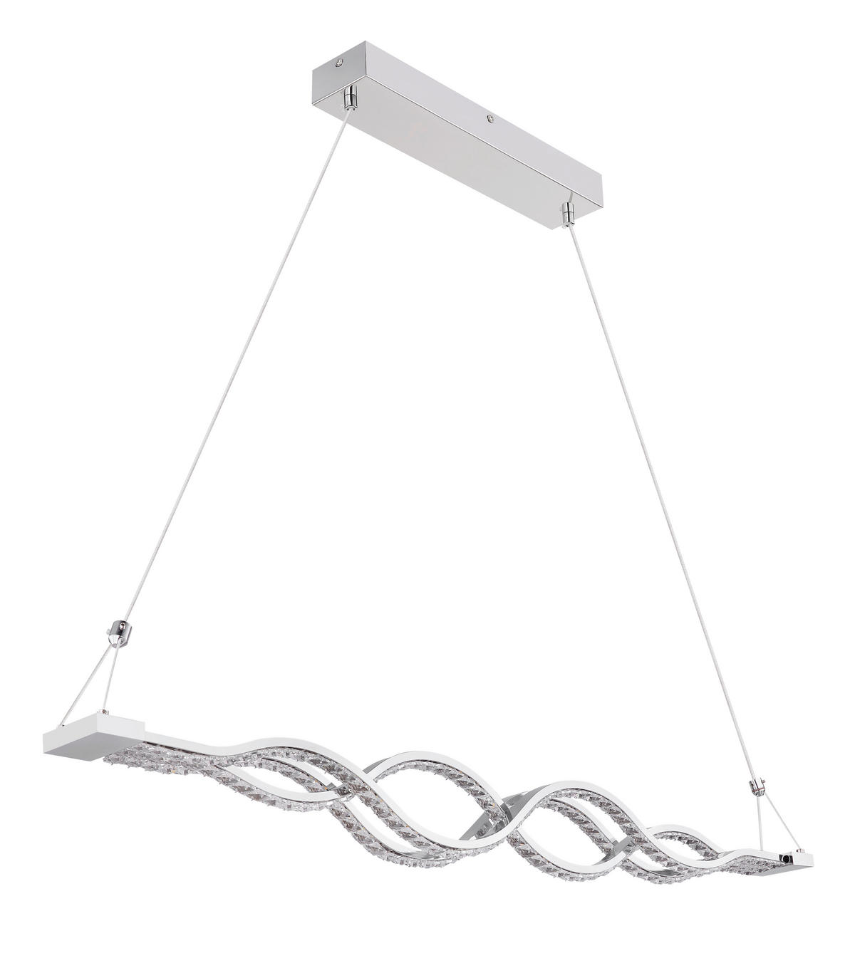 LAMPĂ SUSPENDATĂ CU LED 95/7/140 cm  - alb/străveziu, Basics, plastic/sticlă (95/7/140cm)