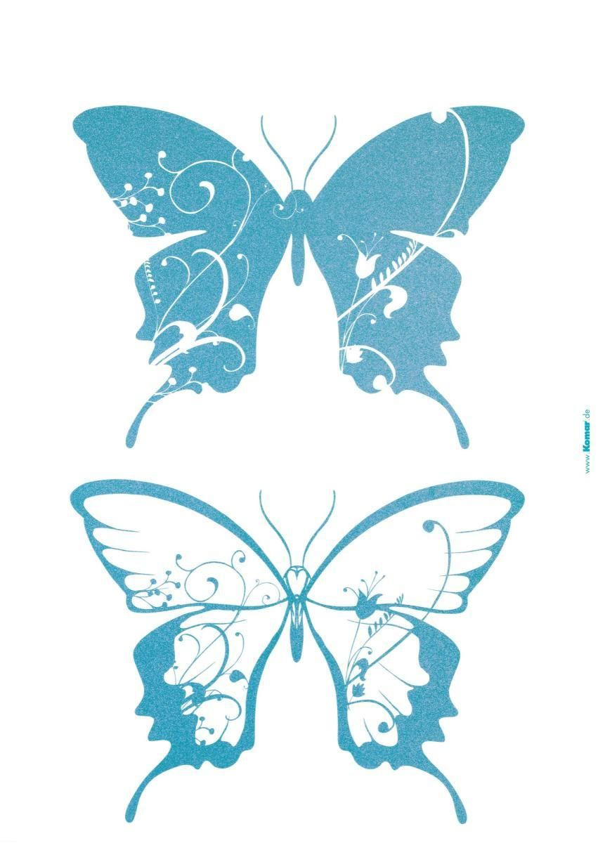 DEKOSTICKER  - Blau/Klar, Natur, Kunststoff (50/70cm) - Komar