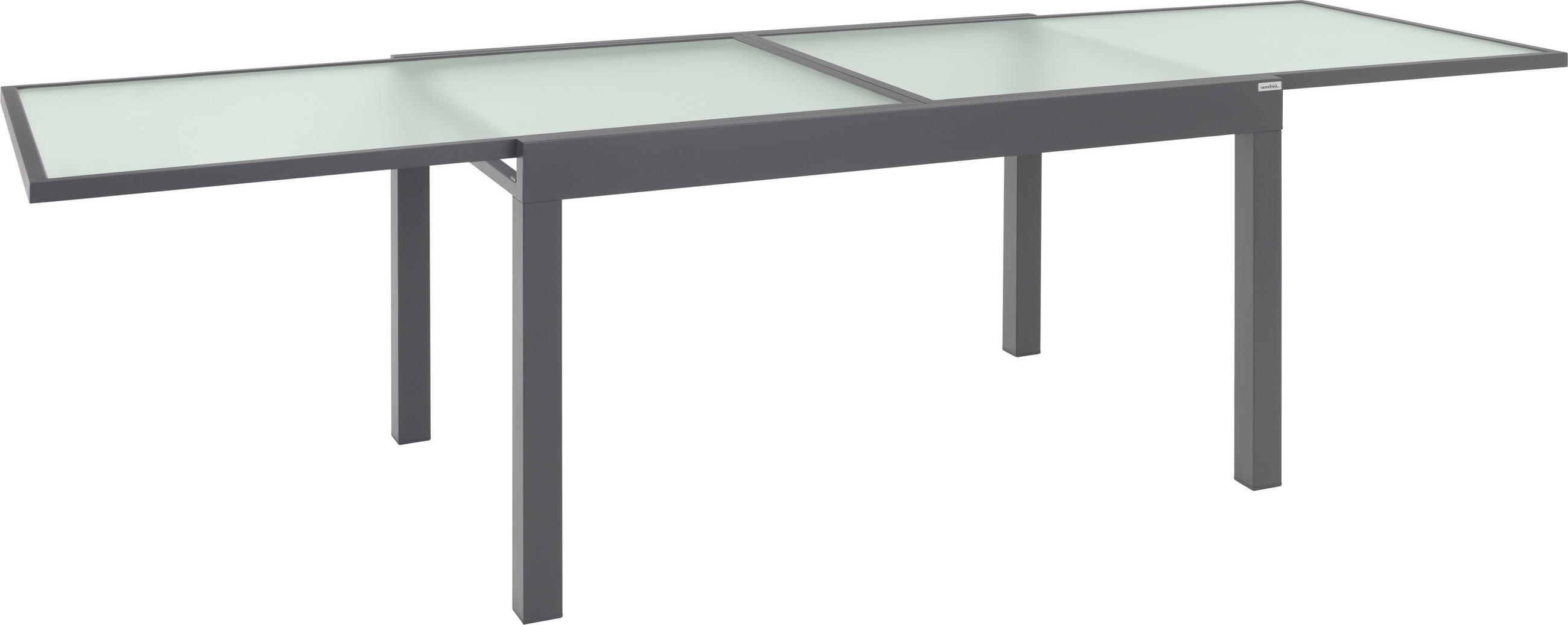 GARTENTISCH 135-270/90/75 cm  - Anthrazit, Basics, Glas/Metall (135-270/90/75cm) - Ambia Garden