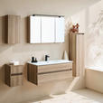 BADEZIMMER 3-teilig  in 102 cm  - Eiche dunkel/Weiß, Design, Glas/Keramik (102cm) - Novel