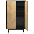 HIGHBOARD  - Eichefarben/Goldfarben, Design, Holzwerkstoff/Metall (95/160/40cm) - Novel