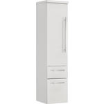 MIDISCHRANK 30/130,8/30 cm  - Silberfarben/Weiß, Design, Glas/Holzwerkstoff (30/130,8/30cm) - Novel