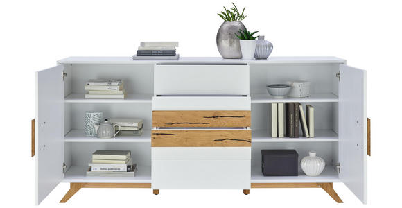 SIDEBOARD 178/89/40 cm - Eichefarben/Weiß, Design, Holz/Holzwerkstoff (178/89/40cm) - Xora