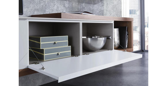 WOHNWAND in Grau, Weiß, Eichefarben - Eichefarben/Weiß, Design, Holzwerkstoff (300/194/47cm) - Dieter Knoll