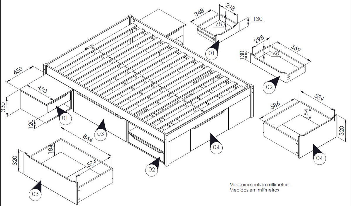 POSTEĽ S ÚLOŽNÝM PRIESTOROM, 140/200 cm prírodná farba, čierna - čierna/prírodná farba, Basics, drevo/kompozitné drevo (140/200cm) - MID.YOU