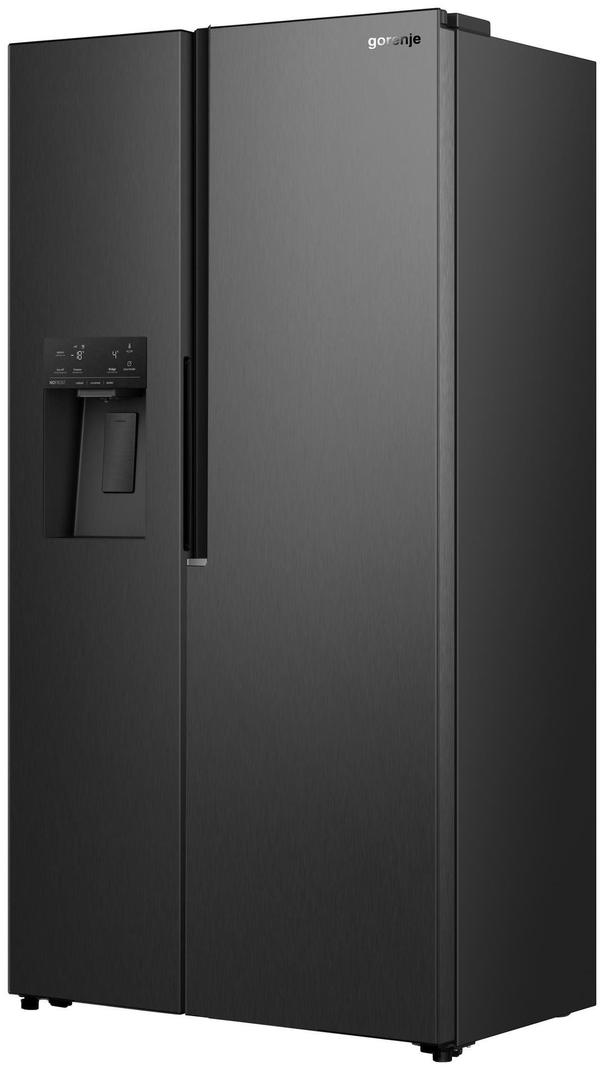 SIDE-BY-SIDE 91,1/178,6/62,4 cm NRS9E6BX  - Schwarz, Trend, Glas/Kunststoff (91,1/178,6/62,4cm) - Hisense